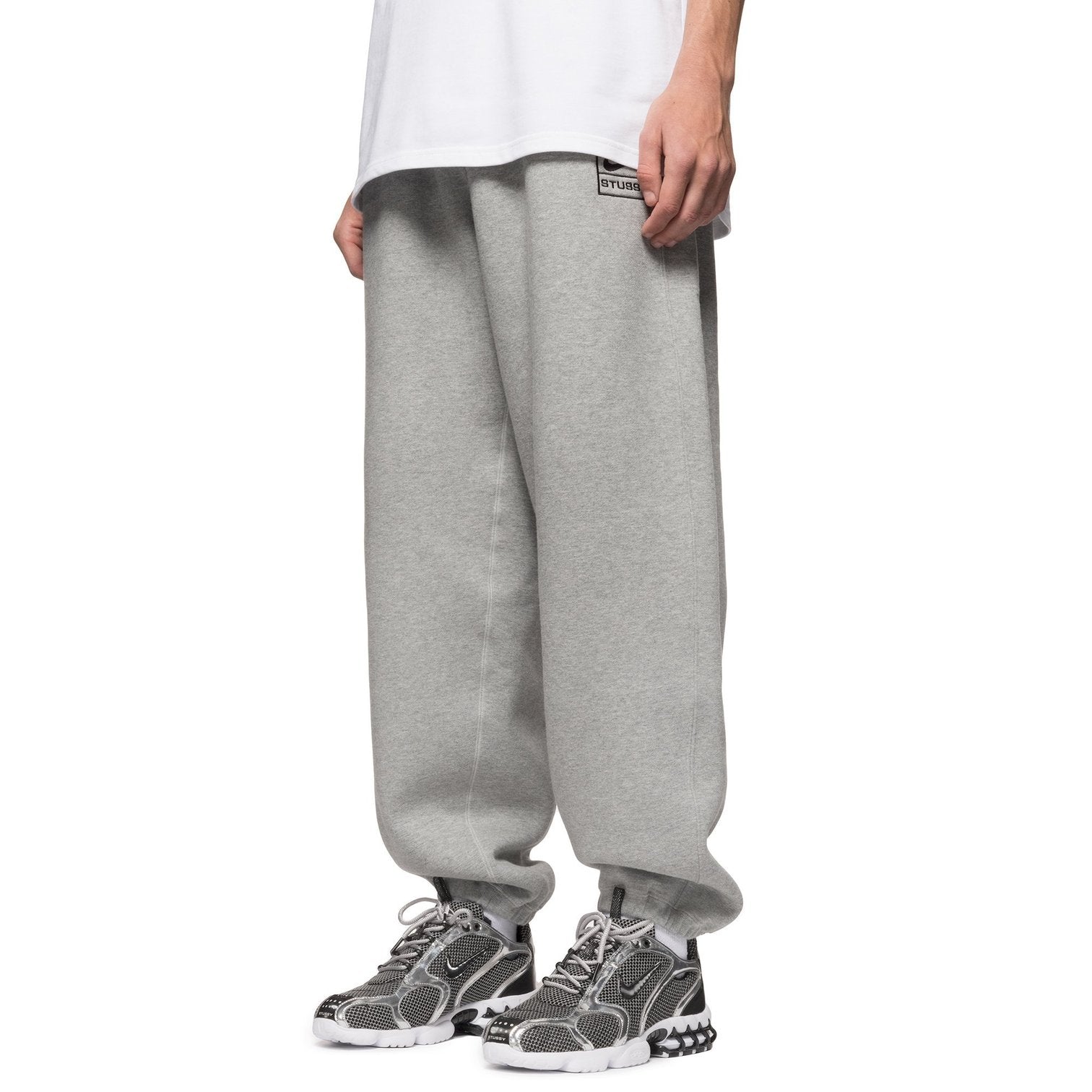 nike x stussy nrg br fleece pant gray