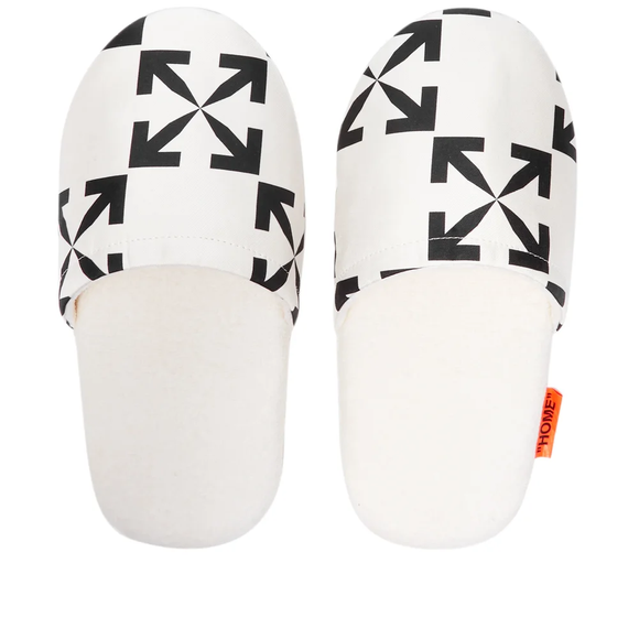 Off-White Arrow Pattern Slippers