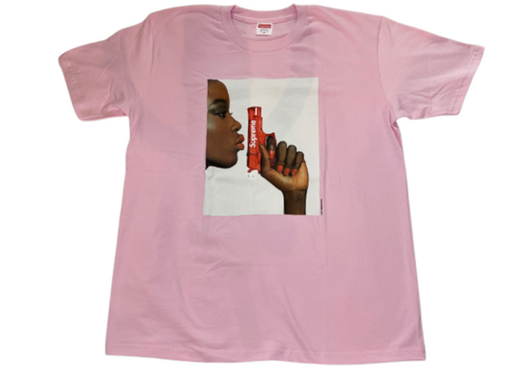 Supreme Water Pistol Tee Pink