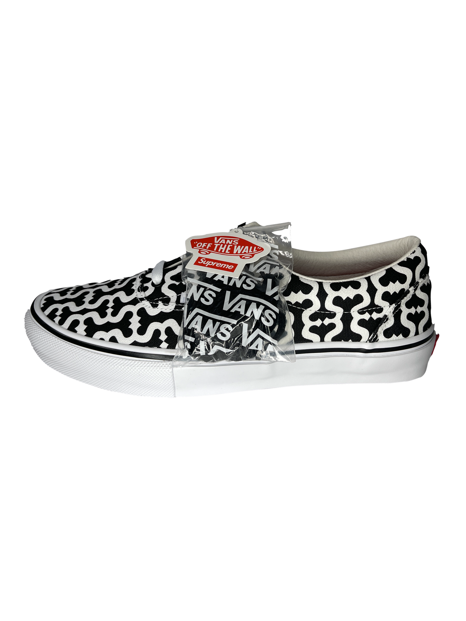 SUPREME X VANS MONOGRAM S LOGO SKATE ERA, SS21, BLACK/WHITE