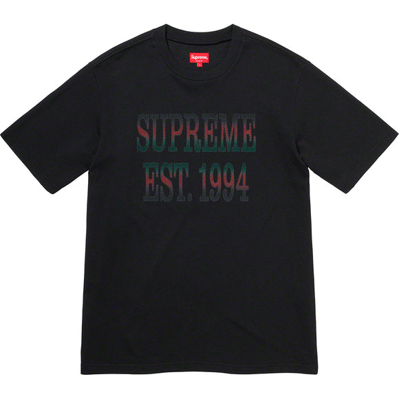 Supreme Cotton Mesh Gradient Logo S/S Top